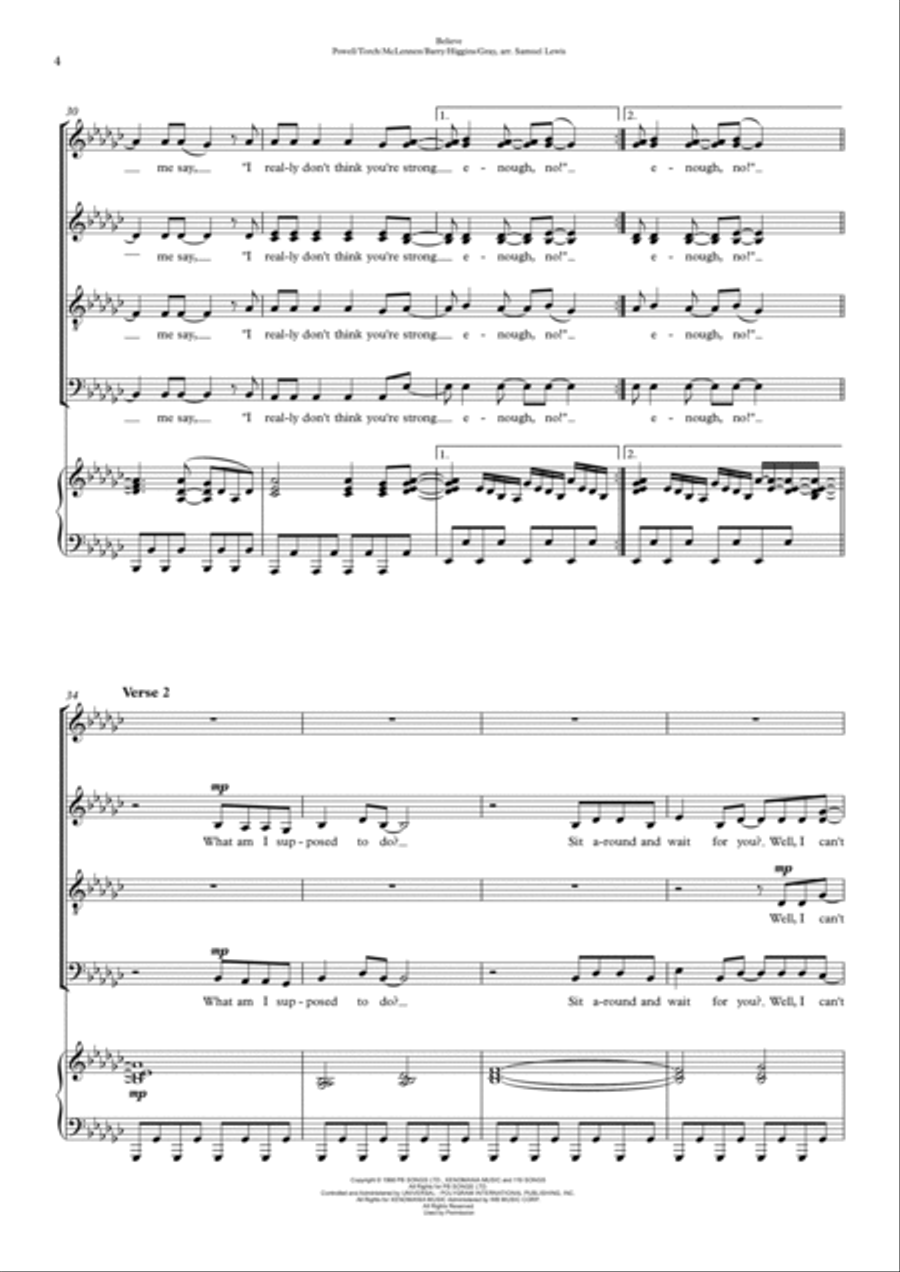 Believe 4-Part scores gallery preview page 4