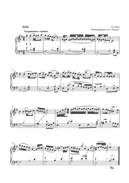 BWV 988  Goldberg Variations Aria