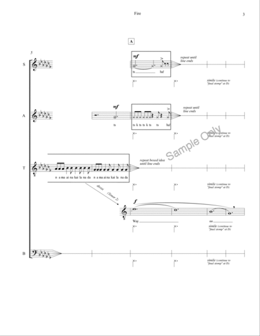 Fire 4-Part scores gallery preview page 3