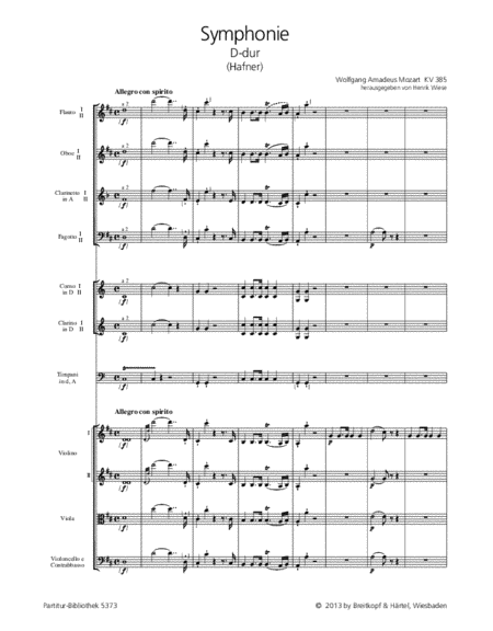 Symphony [No. 35] in D major K. 385