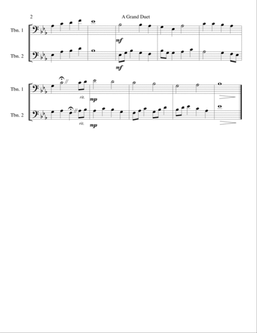 A Grand Duet A Grand Duet Trombone Duet scores gallery preview page 2