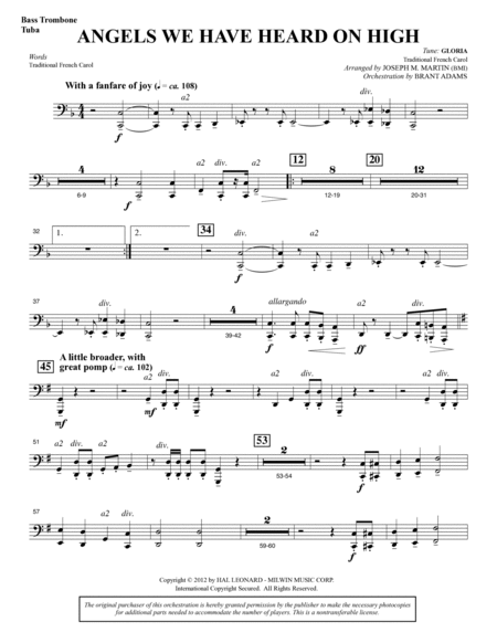 Carols for Choir and Congregation - Bass Trombone/Tuba