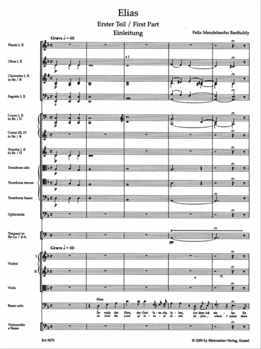Elijah, op. 70 4-Part scores gallery preview page 2