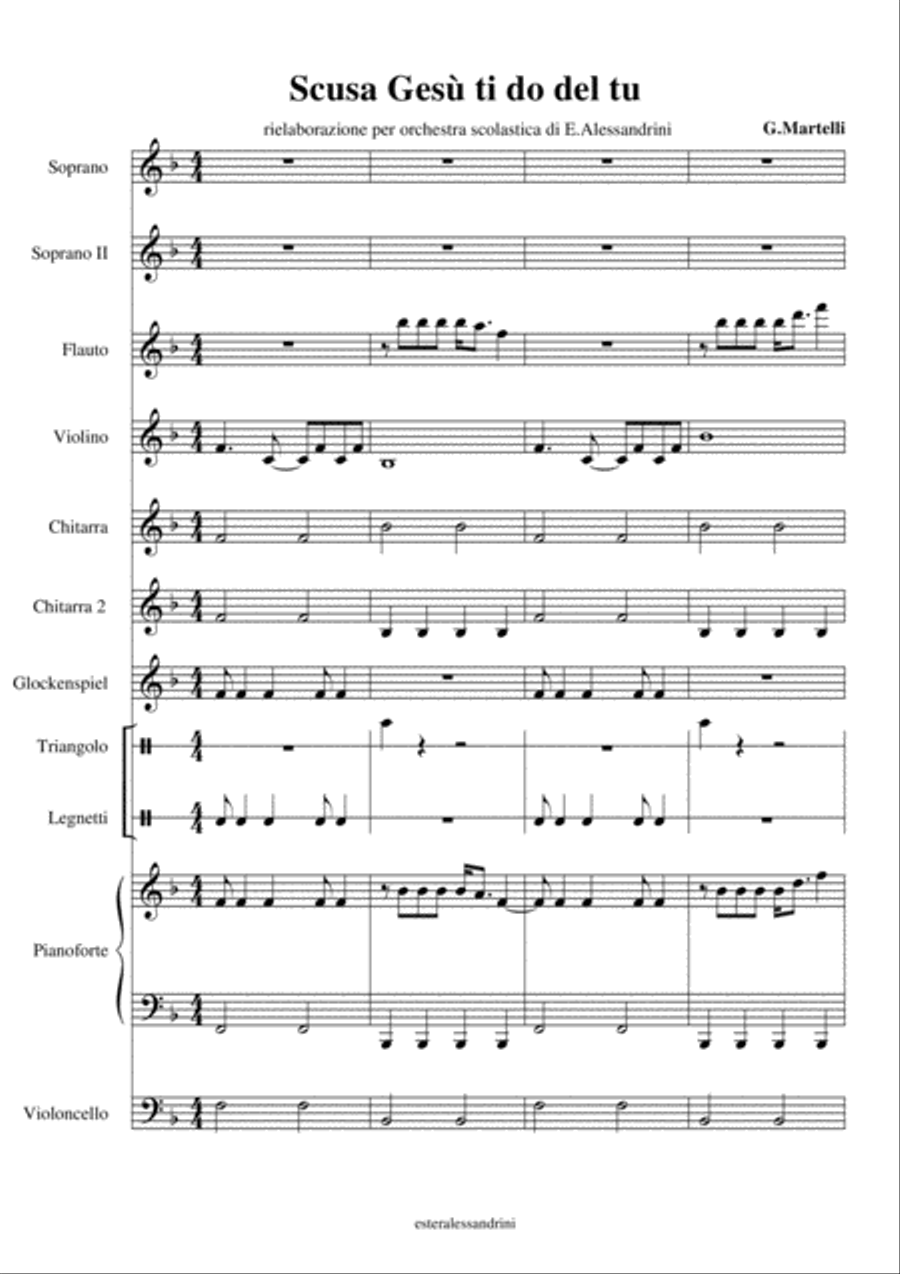 Scusa Gesù Choir scores gallery preview page 1