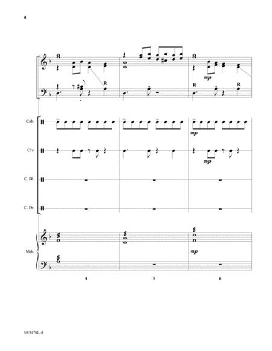 Song of the Wise Men - Percussion and Marimba Score and Parts Marimba scores gallery preview page 3