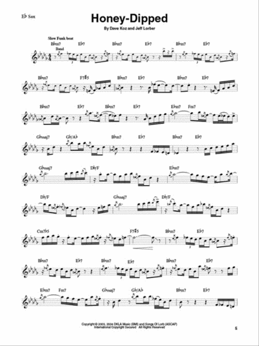 Dave Koz Saxophone Solo scores gallery preview page 4