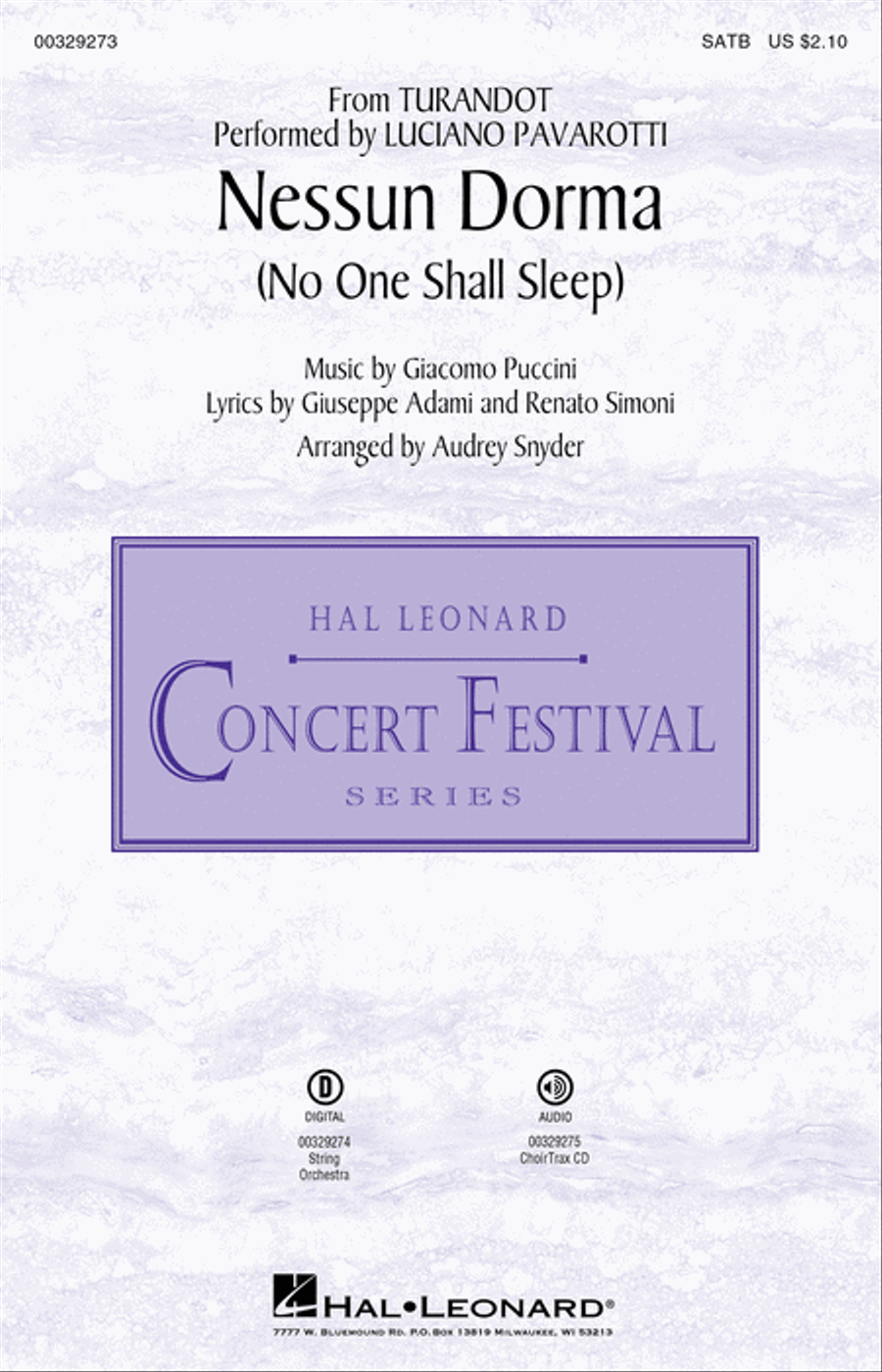Nessun Dorma 4-Part scores gallery preview page 1
