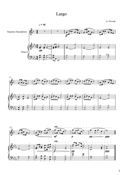 10 Easy Classical Pieces For Soprano Saxophone & Piano Vol. 6