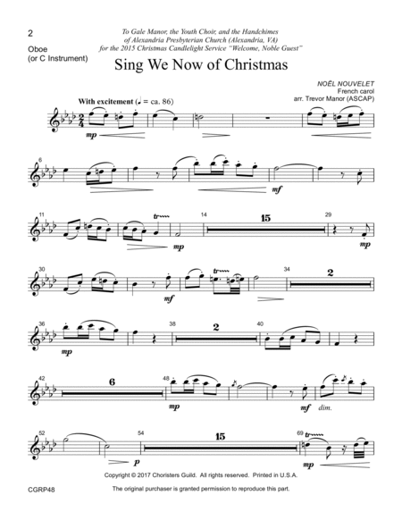 Sing We Now of Christmas Reproducible Instrumental Parts image number null