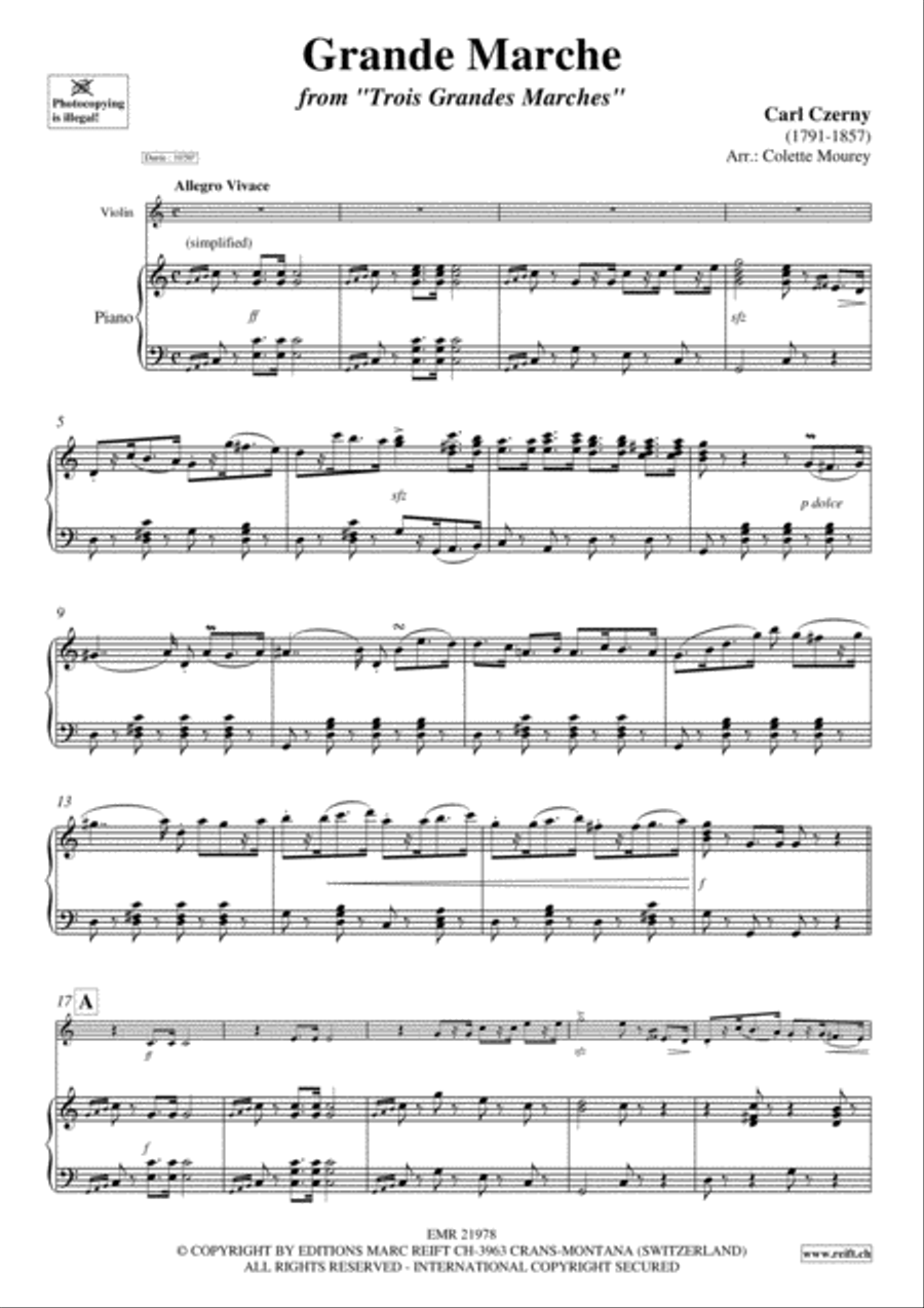 Grande Marche Violin Solo scores gallery preview page 3