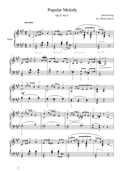 Popular Melody Op.12 No.5 image number null