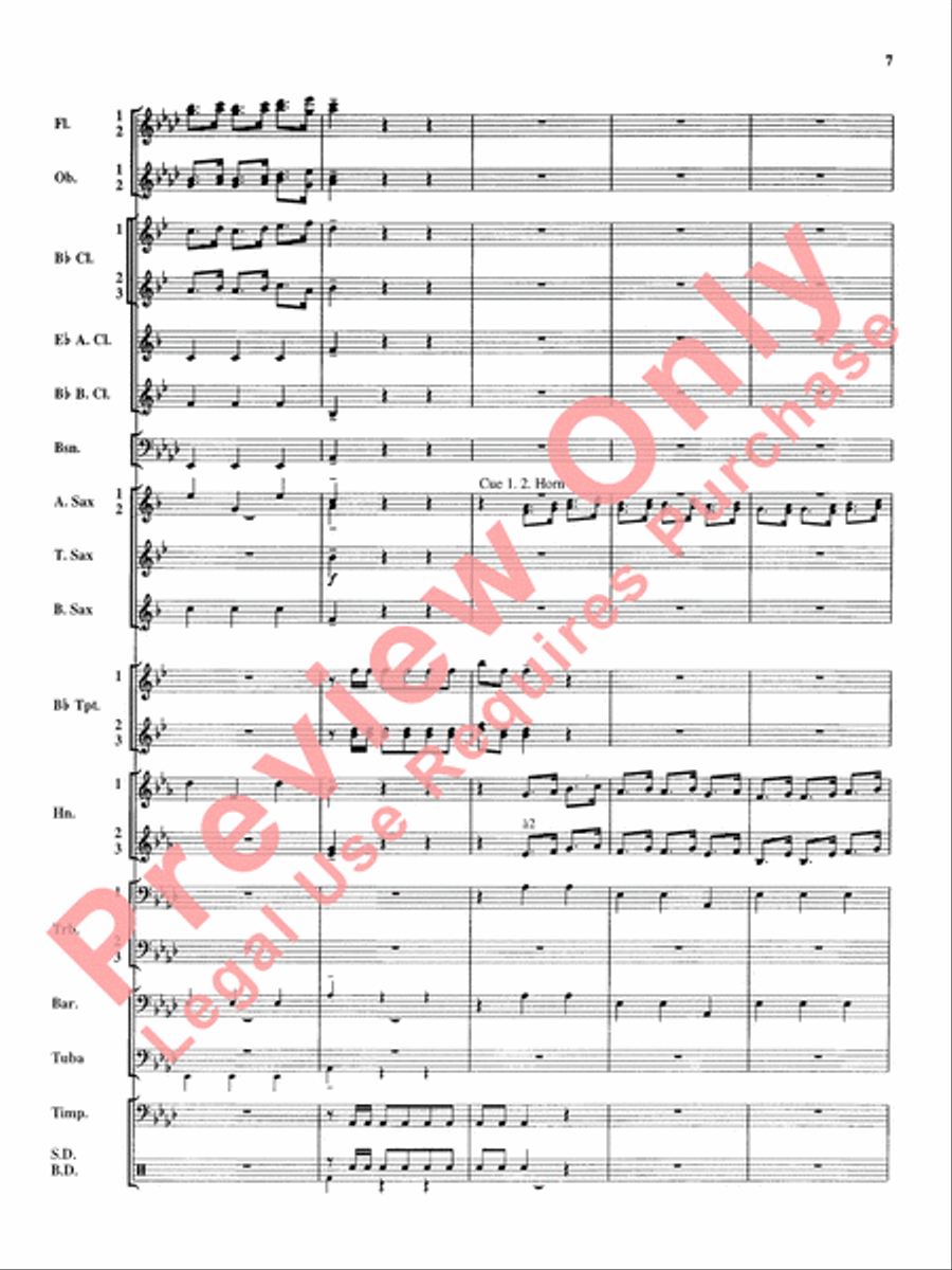 Royal Fireworks Music Concert Band scores gallery preview page 8