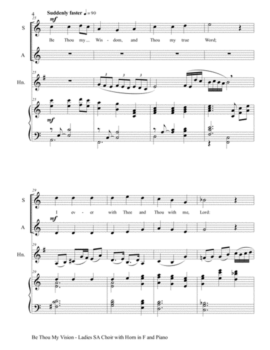 BE THOU MY VISION (Ladies SA Choir, Horn in F and Piano) image number null