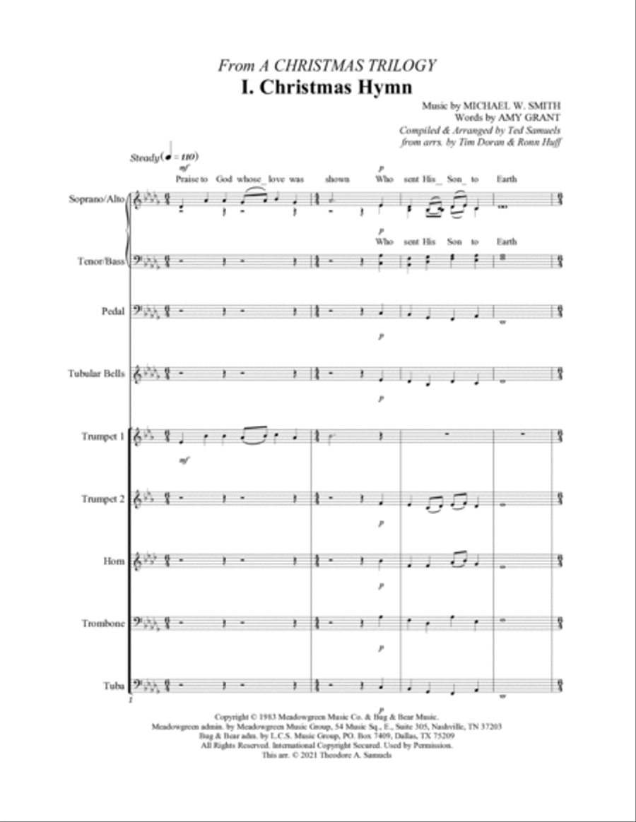 Christmas Hymn 4-Part scores gallery preview page 2