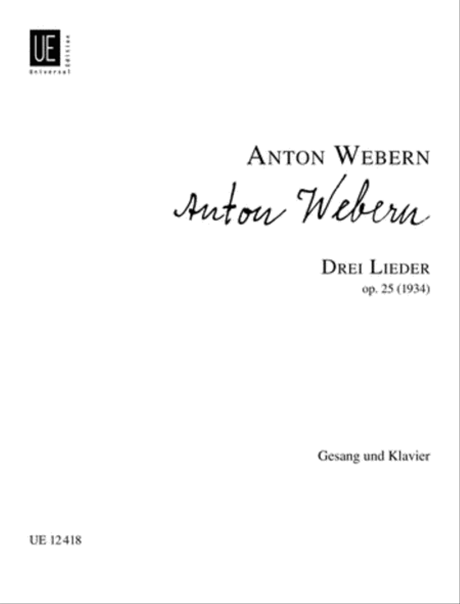 Songs, 3, Op. 25 (Jone) Songs, 3, Op. 25 (Jone) Voice scores gallery preview page 1
