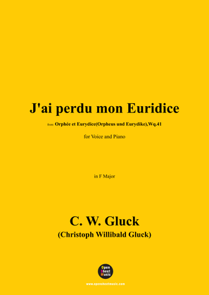 C. W. Gluck-J'ai perdu mon Euridice(Air),in F Major
