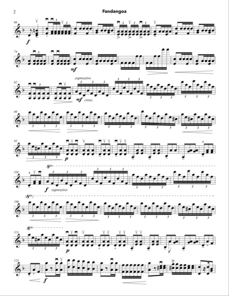 Fandangoa Violin Solo scores gallery preview page 2