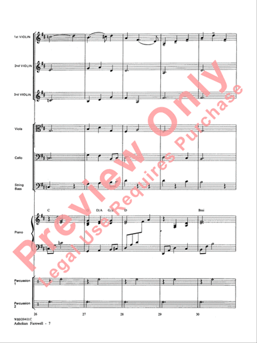 Ashokan Farewell String Orchestra scores gallery preview page 8