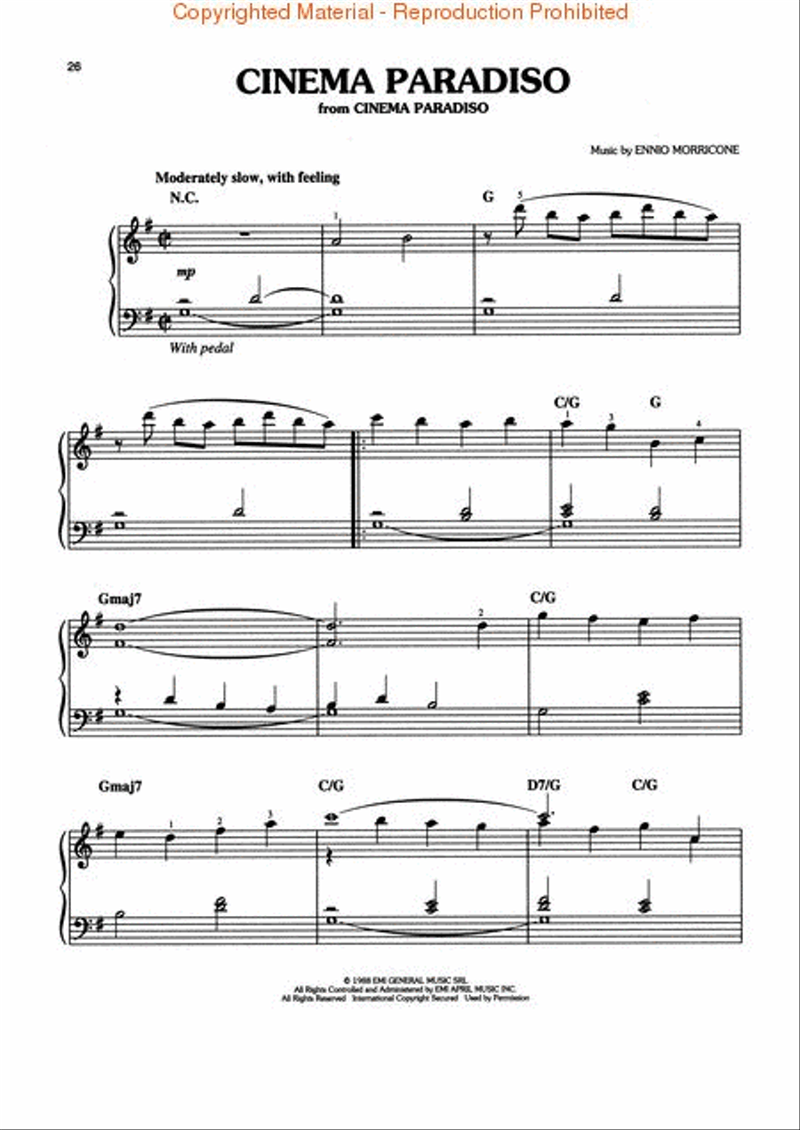 Movie Songs Easy Piano scores gallery preview page 4