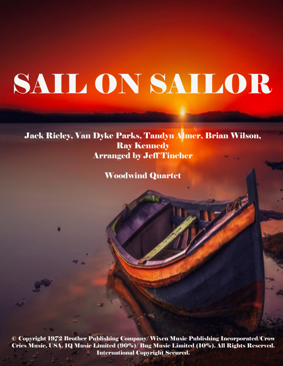 Sail On Sailor Woodwind Quartet scores gallery preview page 1