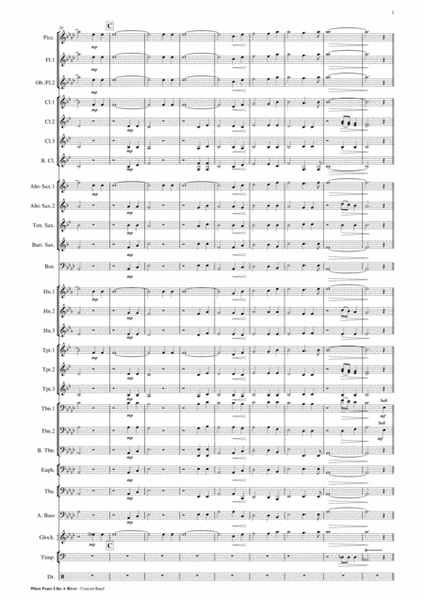When Peace Like A River (It Is Well With My Soul) - Concert Band Score and Parts PDF image number null