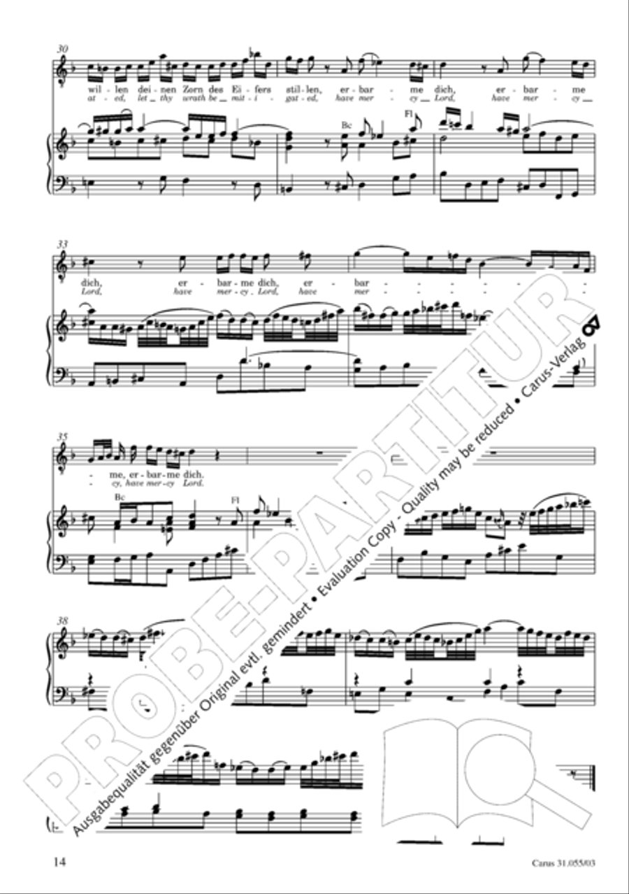 A feeble soul, a slave of sin (Ich armer Mensch, ich Sundenknecht) 4-Part scores gallery preview page 15