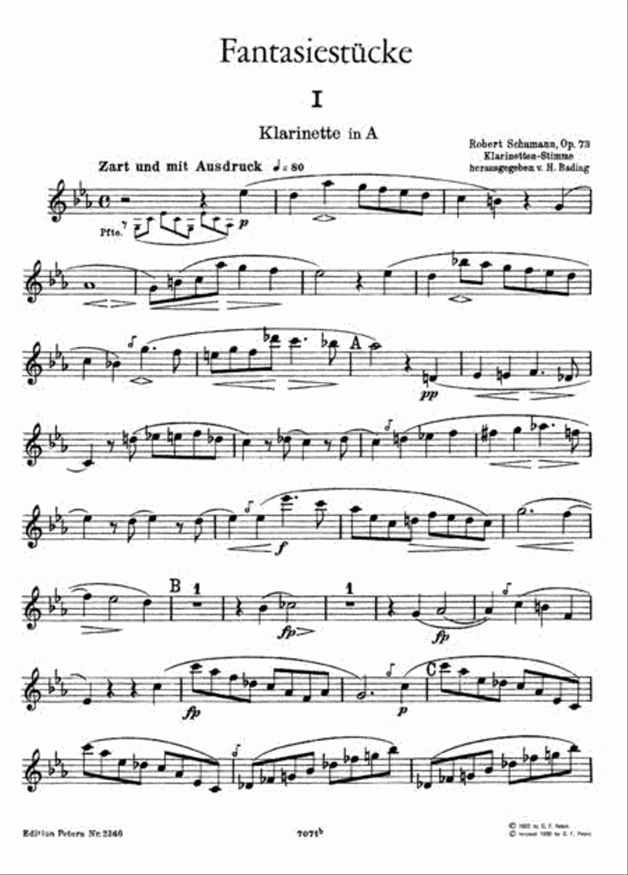 Fantasy Pieces (3) A Clarinet scores gallery preview page 3