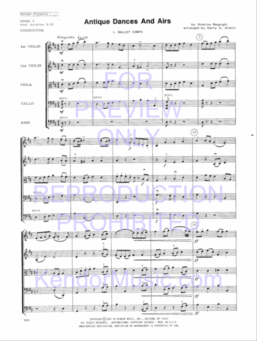 Antique Dances And Airs (Full Score) String Orchestra scores gallery preview page 4