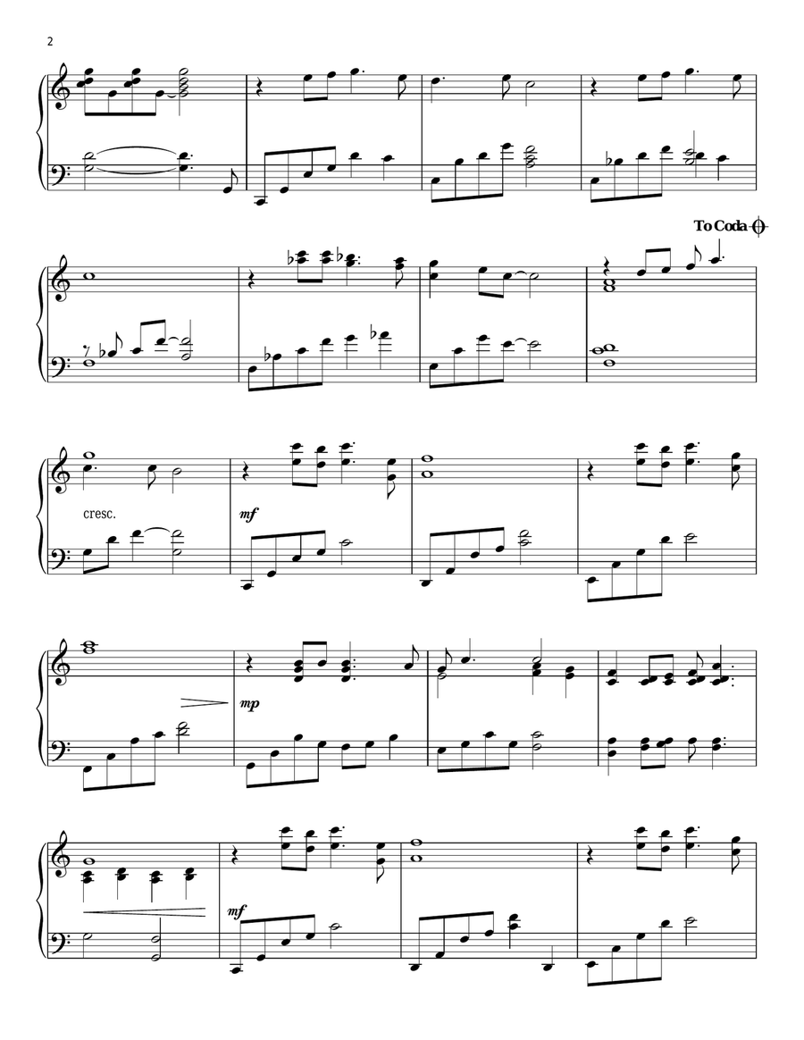 People Need The Lord Piano Solo scores gallery preview page 2