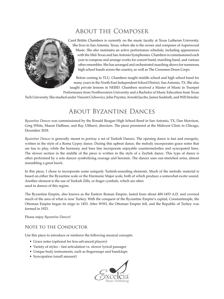 Byzantine Dances Concert Band scores gallery preview page 3