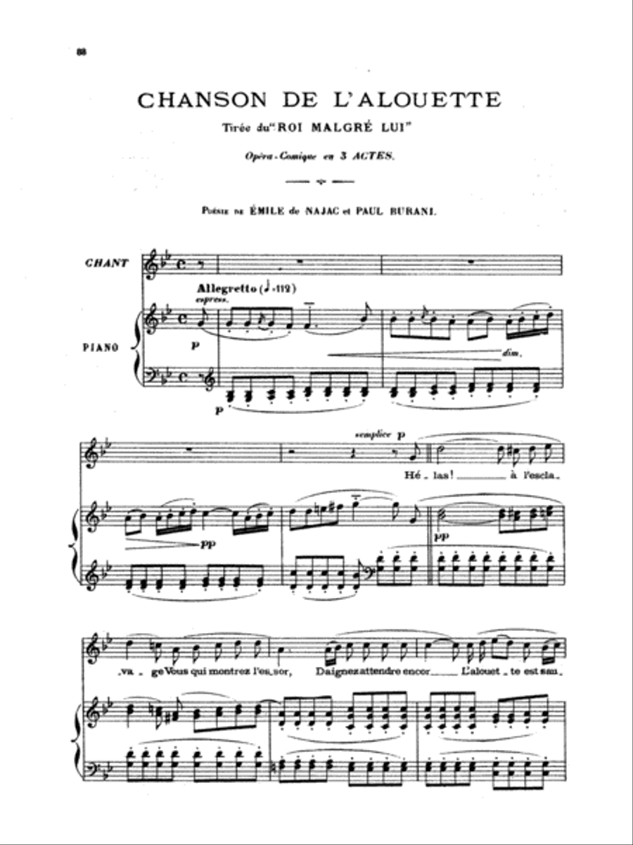 Chabrier: Recueil de Melodies Voice scores gallery preview page 1