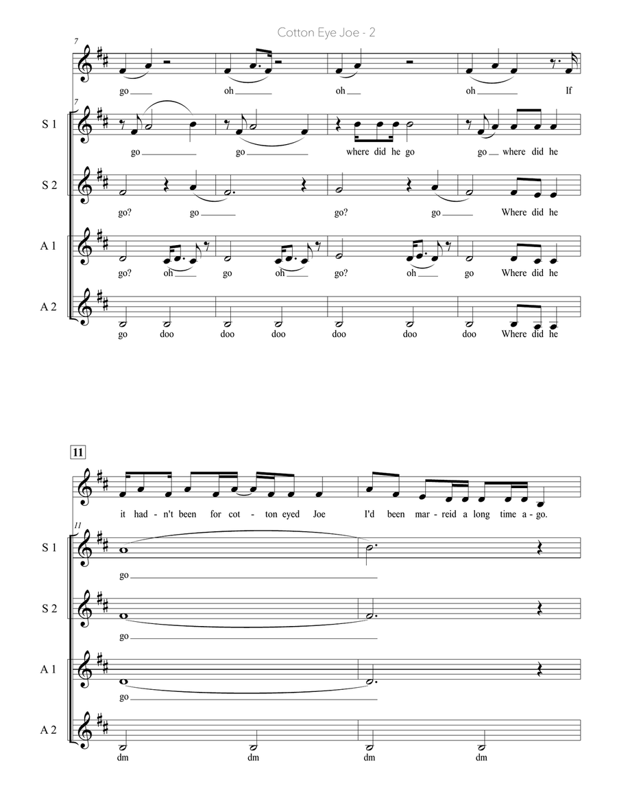 Cotton Eye Joe SSA scores gallery preview page 2