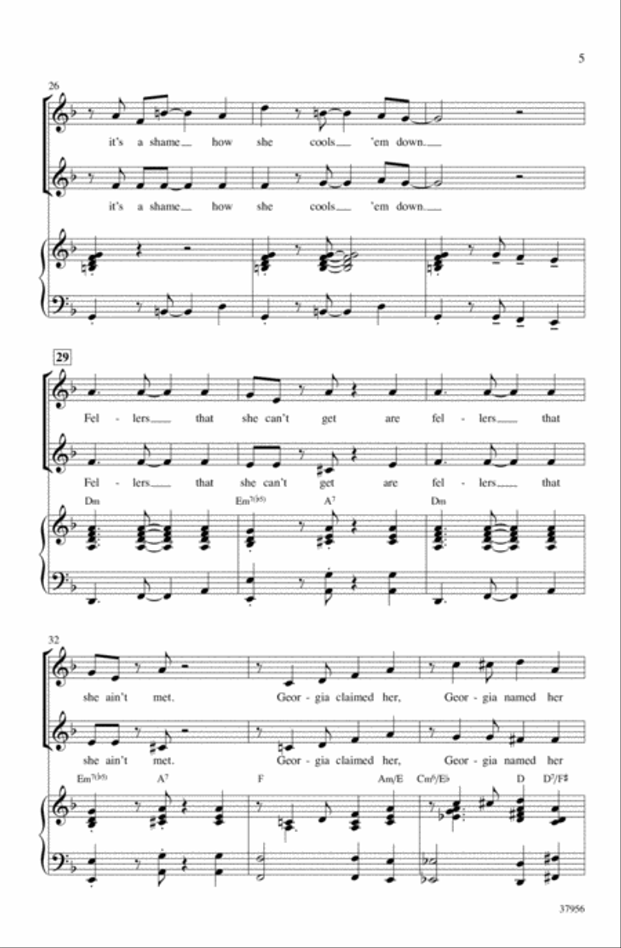 Sweet Georgia Brown Choir scores gallery preview page 4