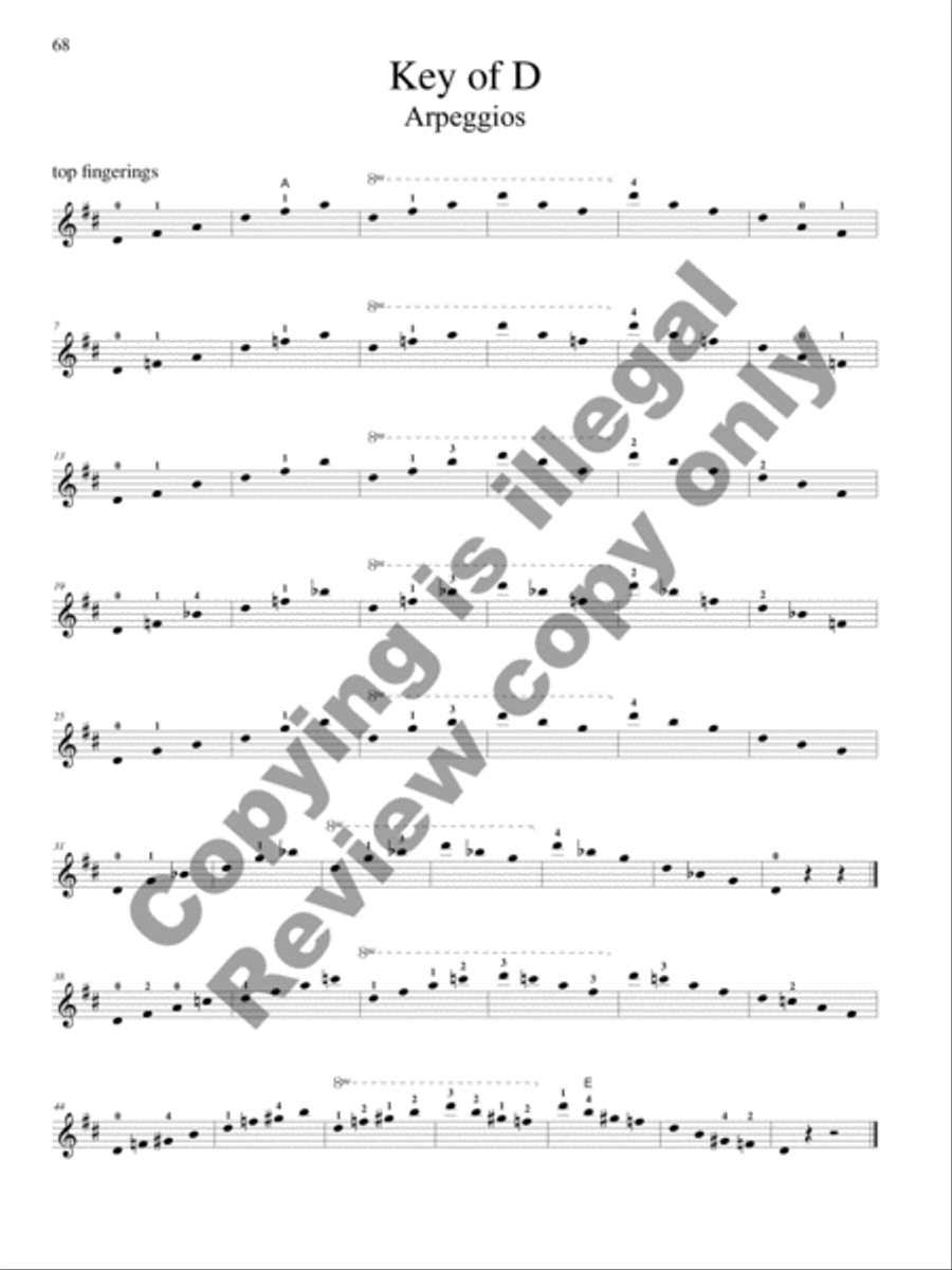 Scales and Arpeggios with Shifting Practice: Violin Violin scores gallery preview page 17