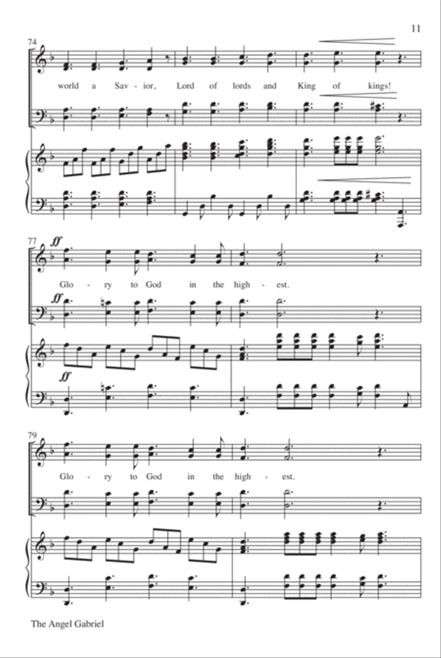 The Angel Gabriel 4-Part scores gallery preview page 12