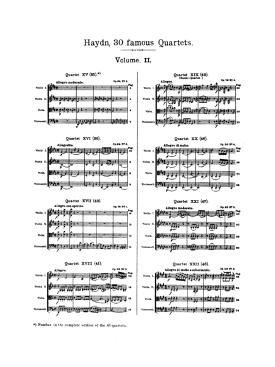 Thirty Celebrated String Quartets, Volume 2 String Quartet scores gallery preview page 3