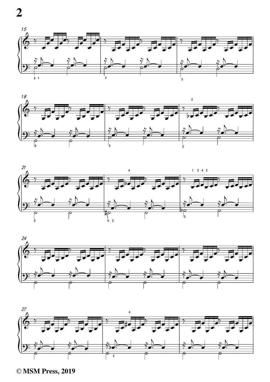 Bach,J.S.-Prelude and Fugue No.1,in C Major,from Das wohltemperierte Klavier I BWV 846,for keyboard Piano Solo scores gallery preview page 4