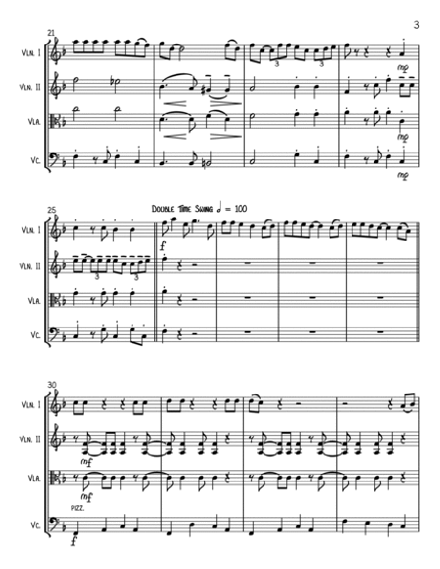Buona Sera String Quartet scores gallery preview page 3