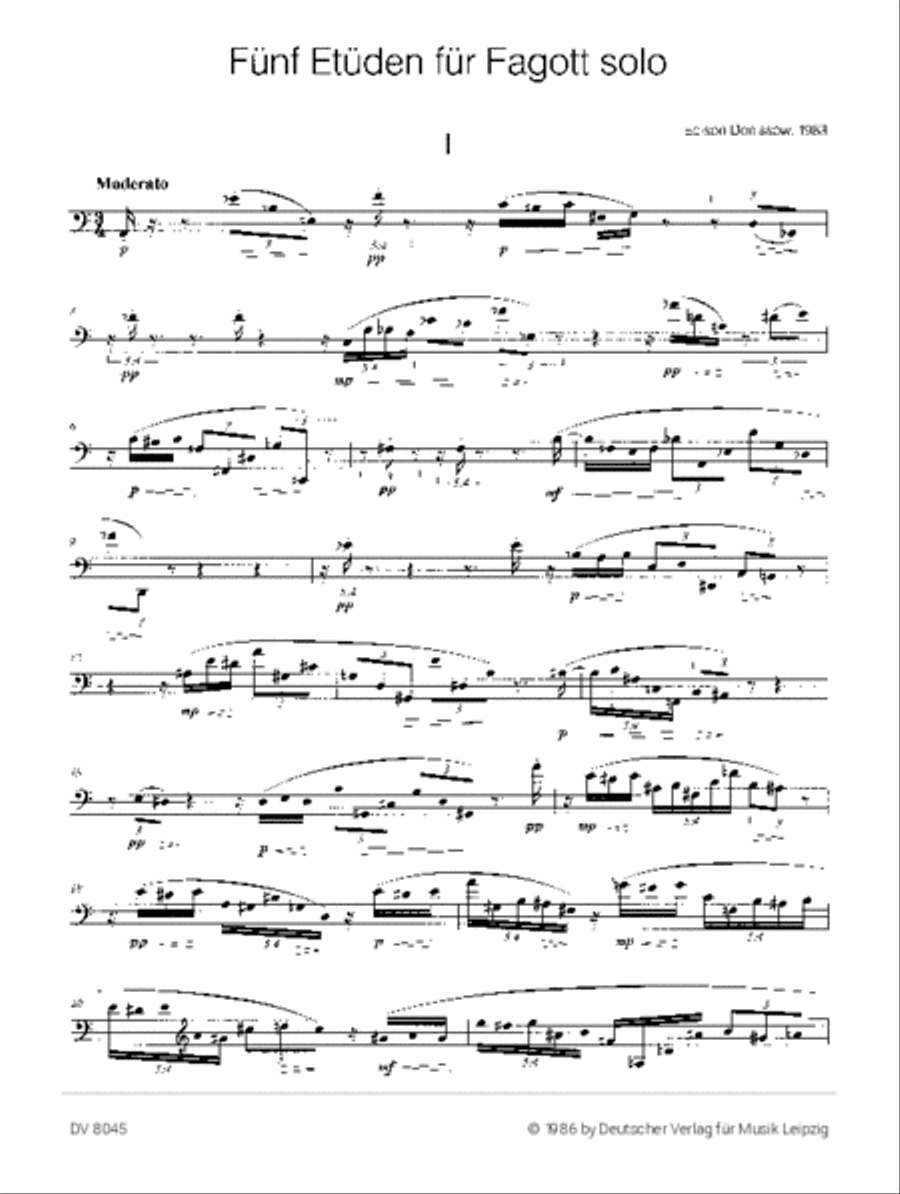 5 Studies 5 Studies Bassoon scores gallery preview page 2