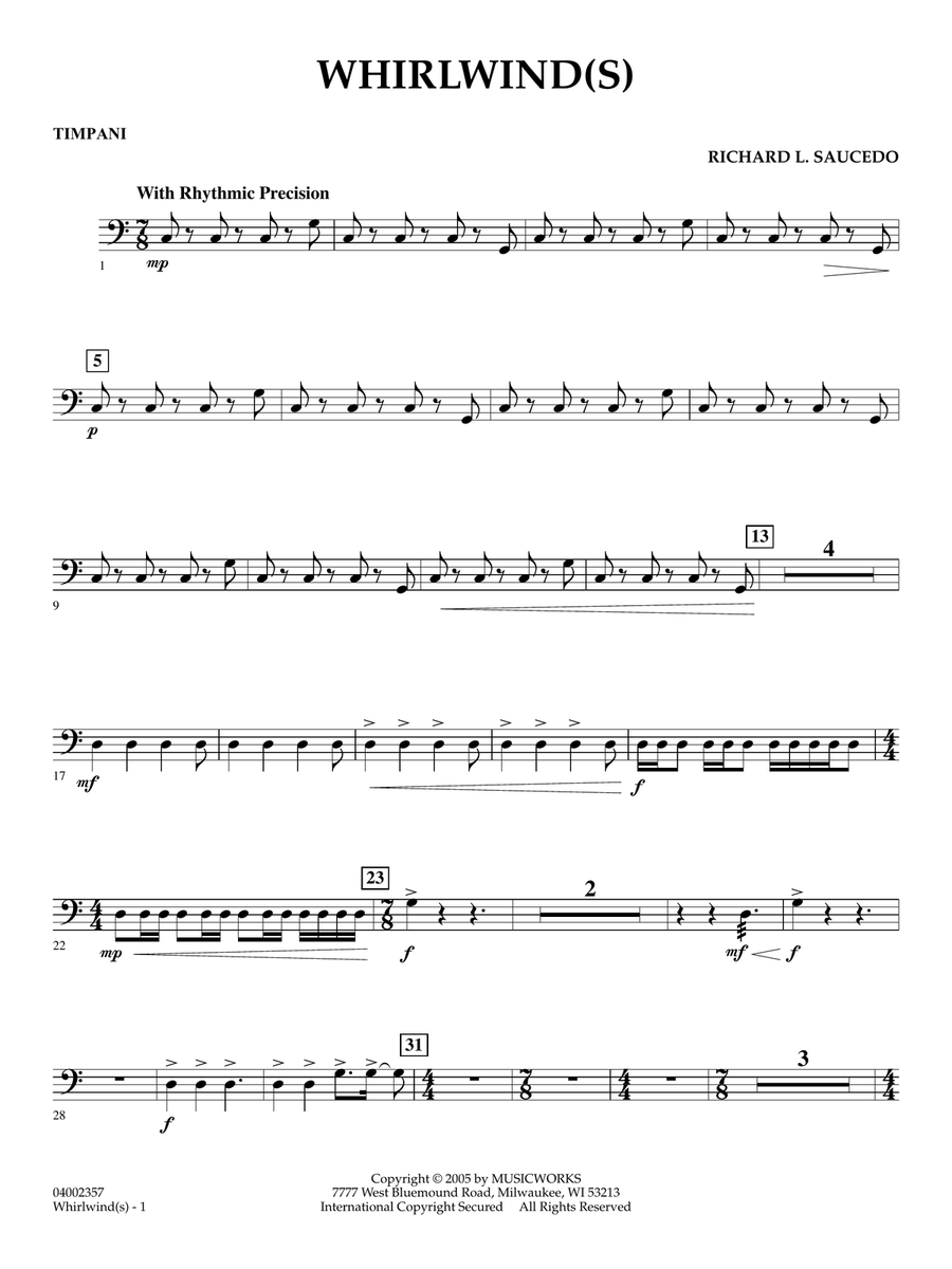 Whirlwind(s) - Timpani
