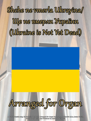 Book cover for Shche ne vmerla Ukrayina (State Anthem of Ukraine) Arranged for Organ