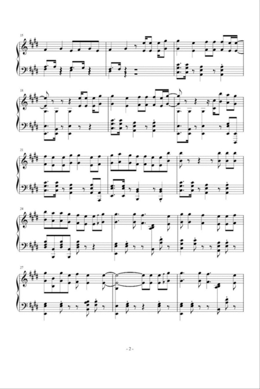 Love Yourself Piano Solo scores gallery preview page 2