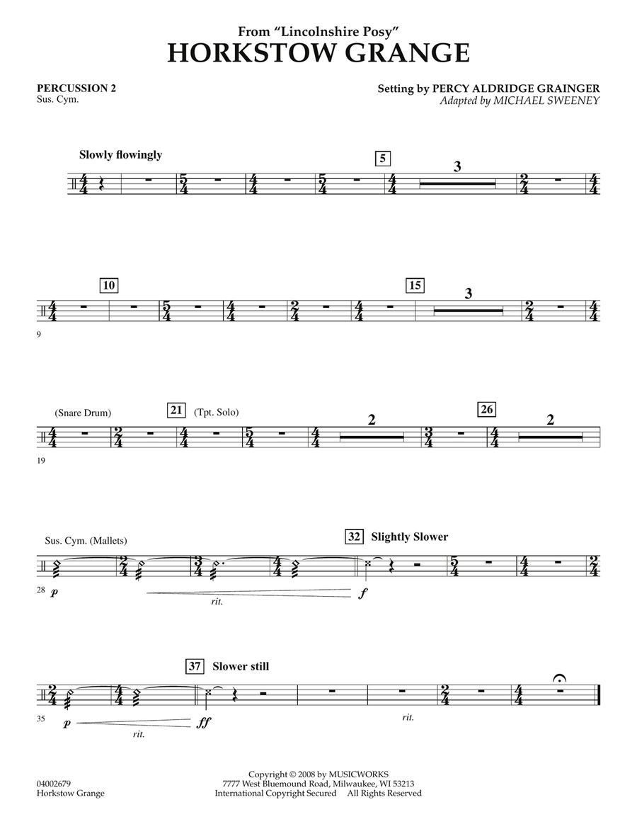 Horkstow Grange - Percussion 2 Concert Band scores gallery preview page 1