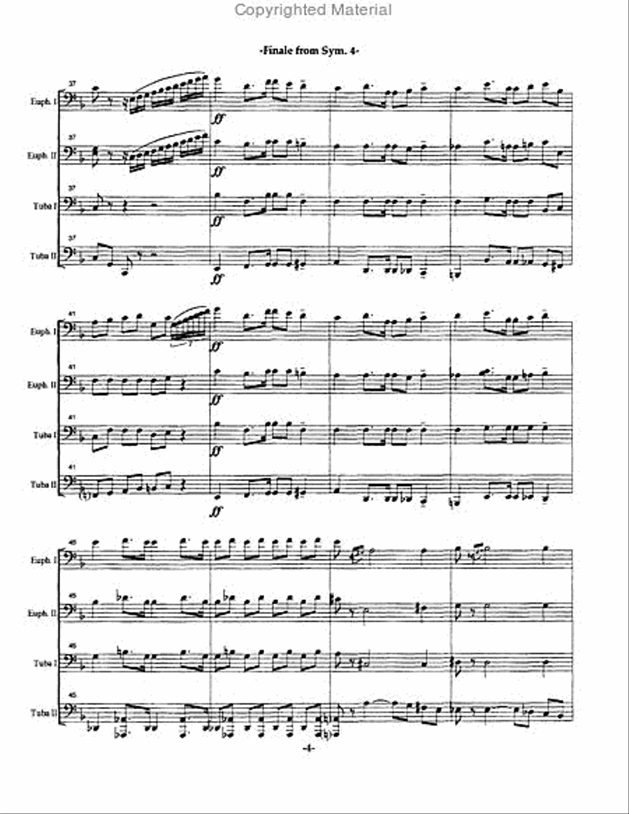 Finale from Symphony No. 4 EETT scores gallery preview page 5