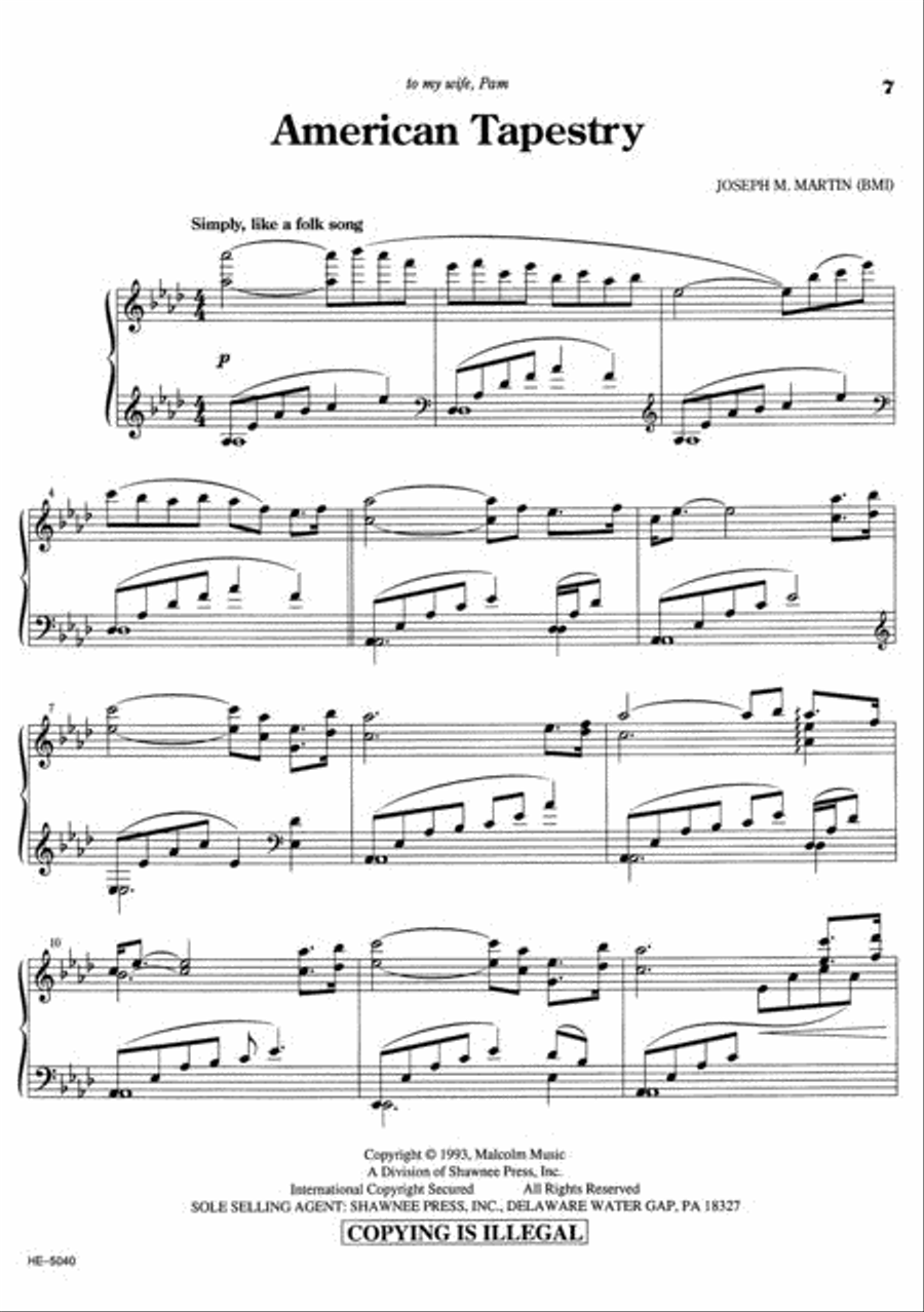 American Tapestry Piano Collection Piano Solo scores gallery preview page 2