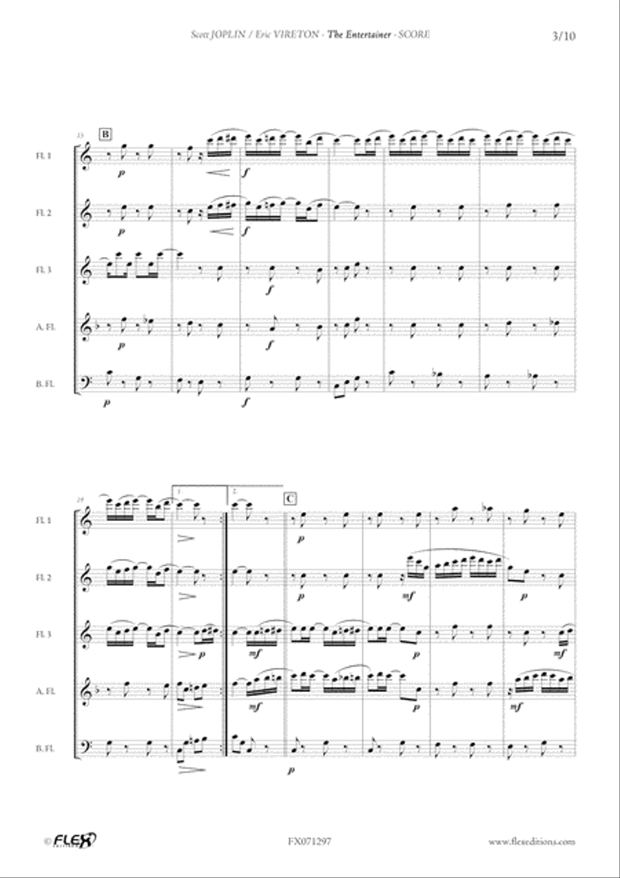 The Entertainer Flute scores gallery preview page 3