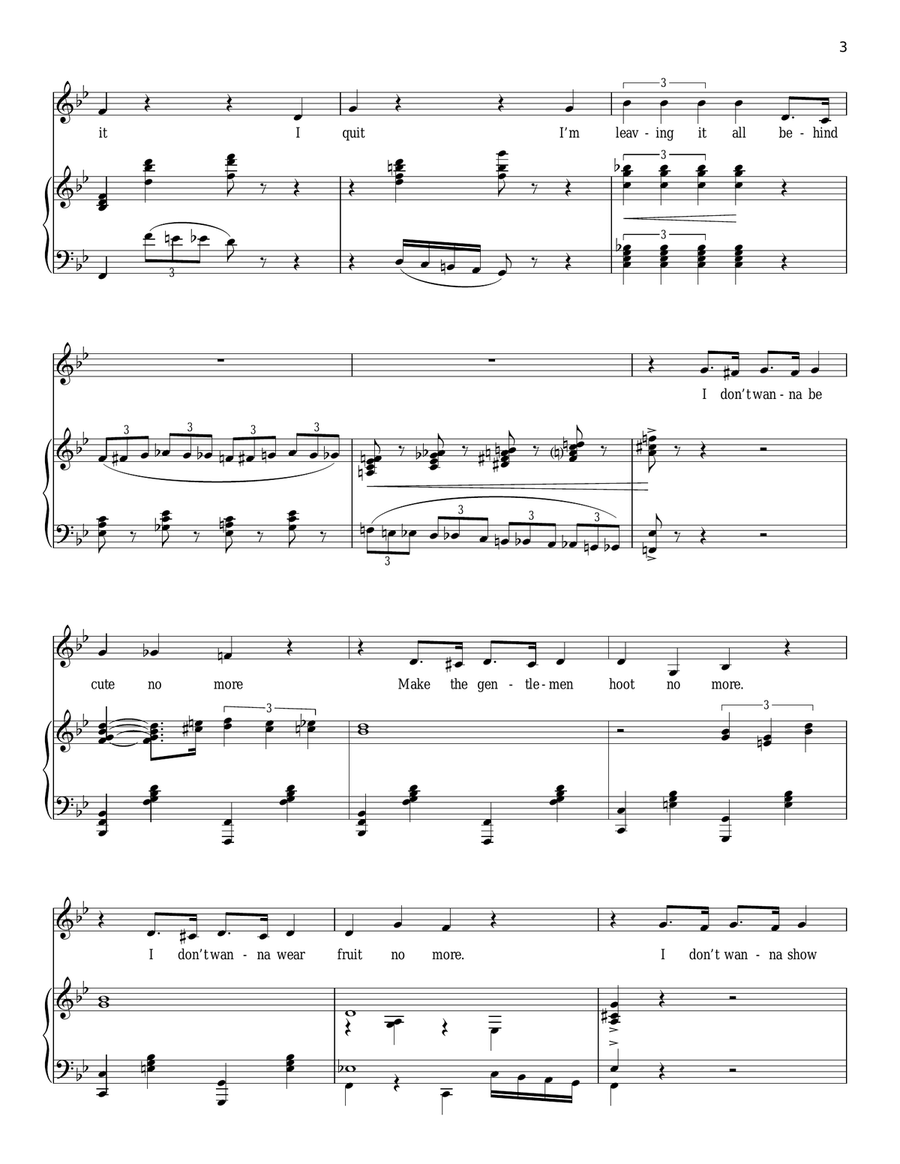 Show Off Piano, Vocal scores gallery preview page 3