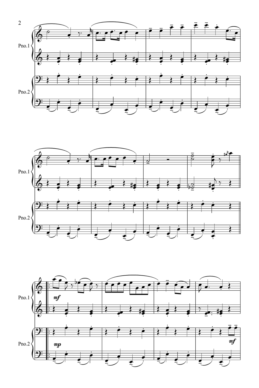 Hit The Road Jack 1 Piano, 4-Hands scores gallery preview page 2