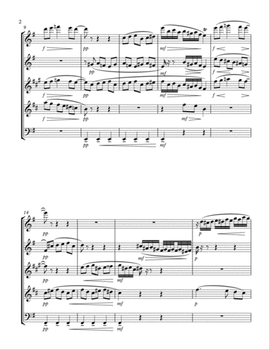 Scarlatti Sonatas No. 8 & 12 Woodwind Quintet scores gallery preview page 2
