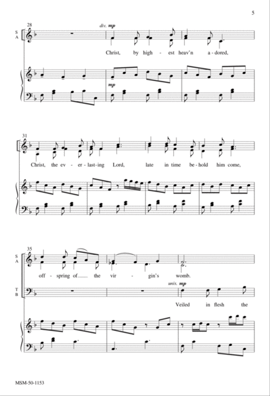 Hark! The Herald Angels Sing 4-Part scores gallery preview page 4